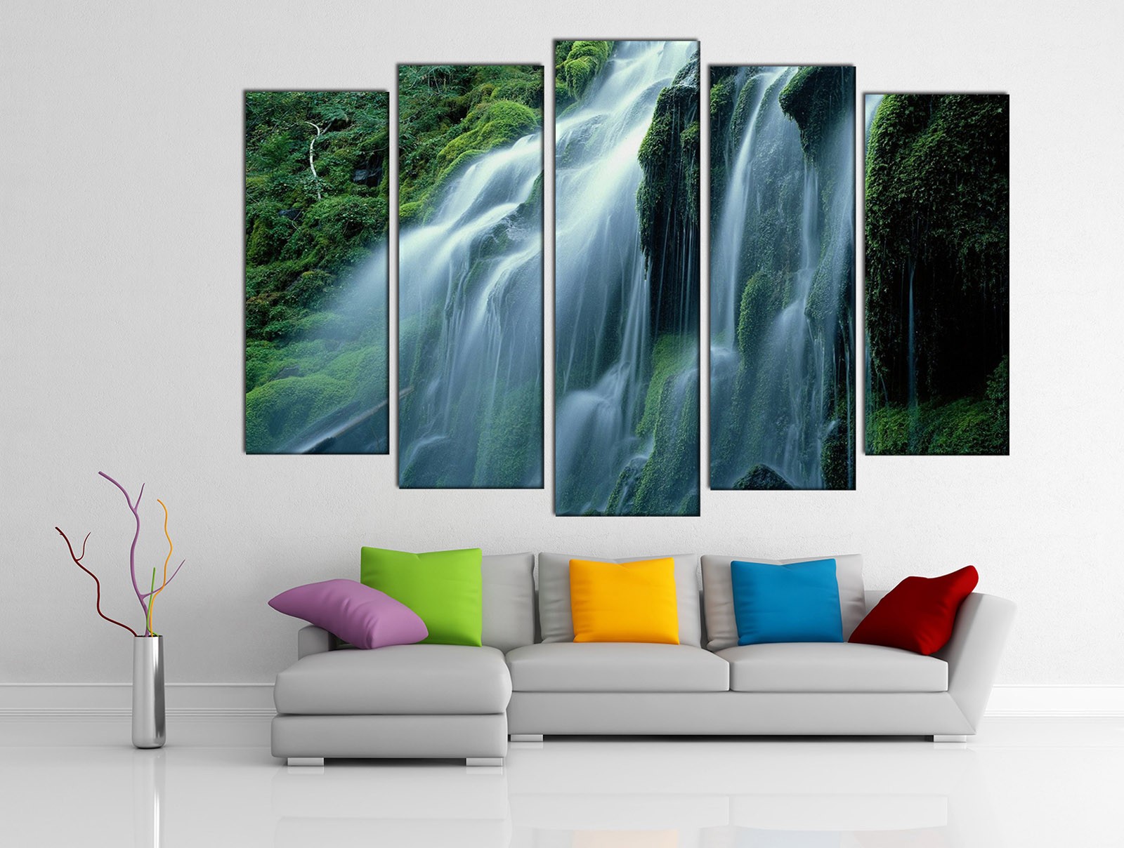 Картина на холсте на заказ Невесомый горный водопад