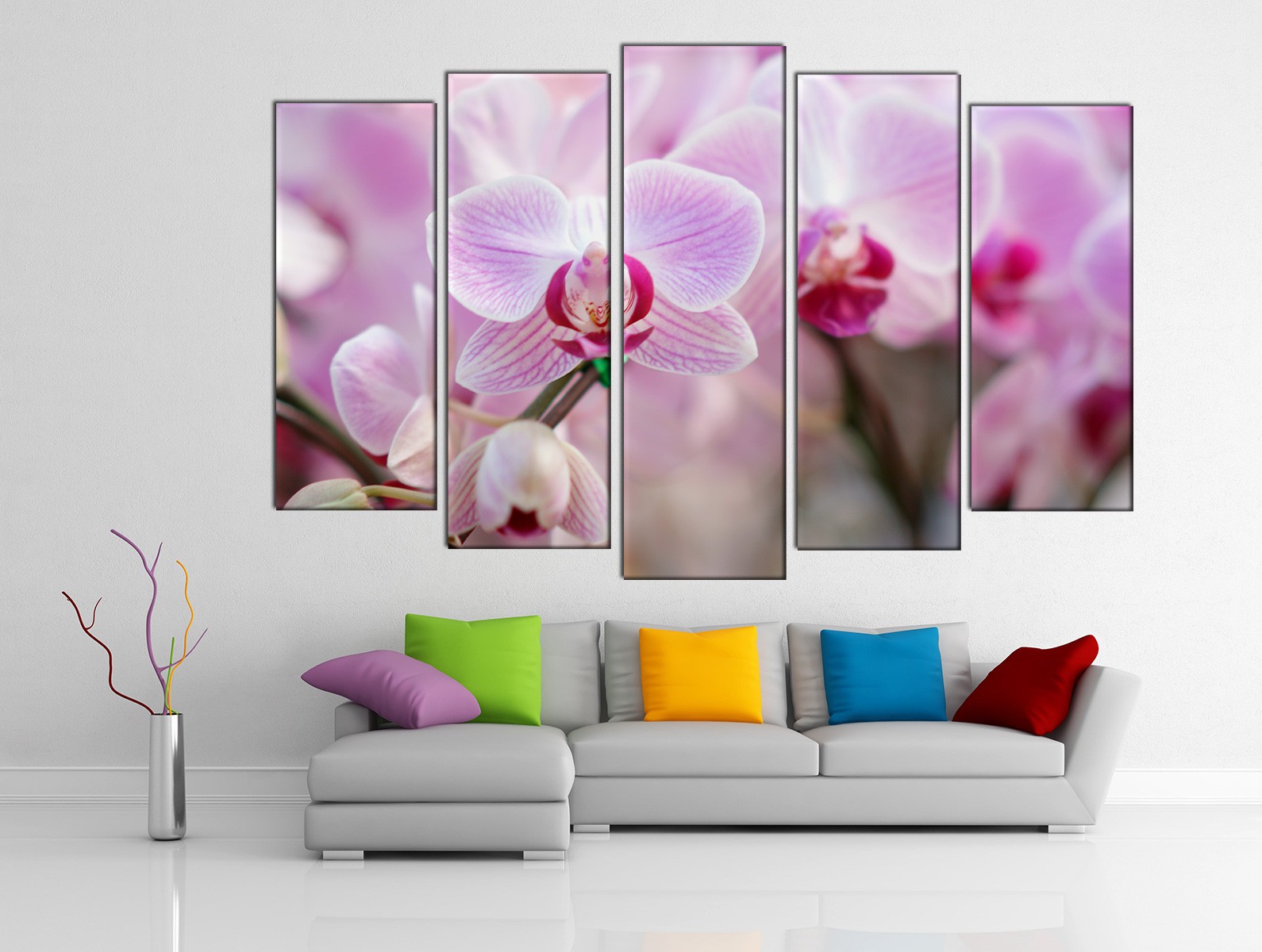 Картина на холсте на заказ Прекрасные орхидеи на тонком стебельке