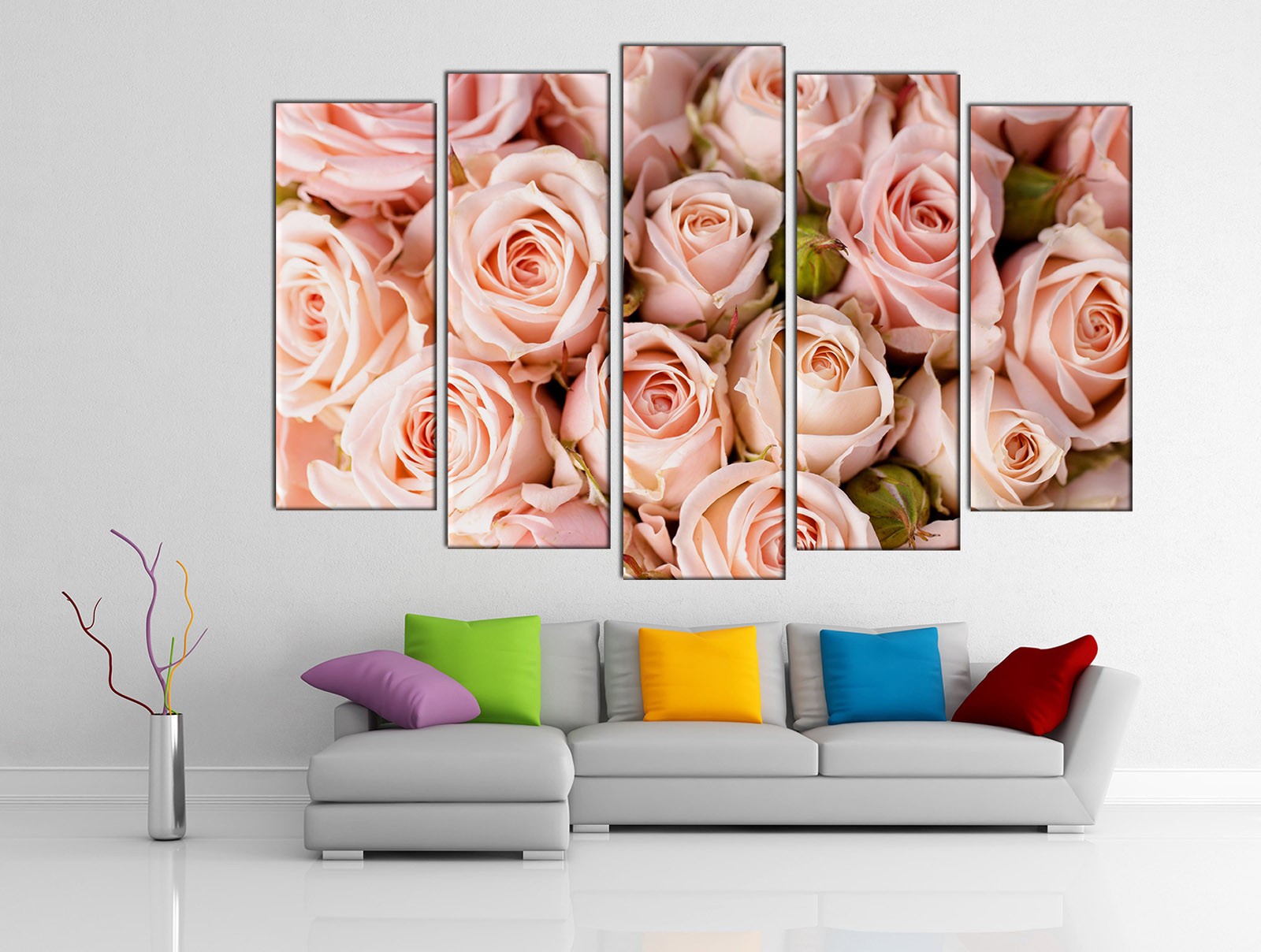 Картина на холсте на заказ Персиковая роза