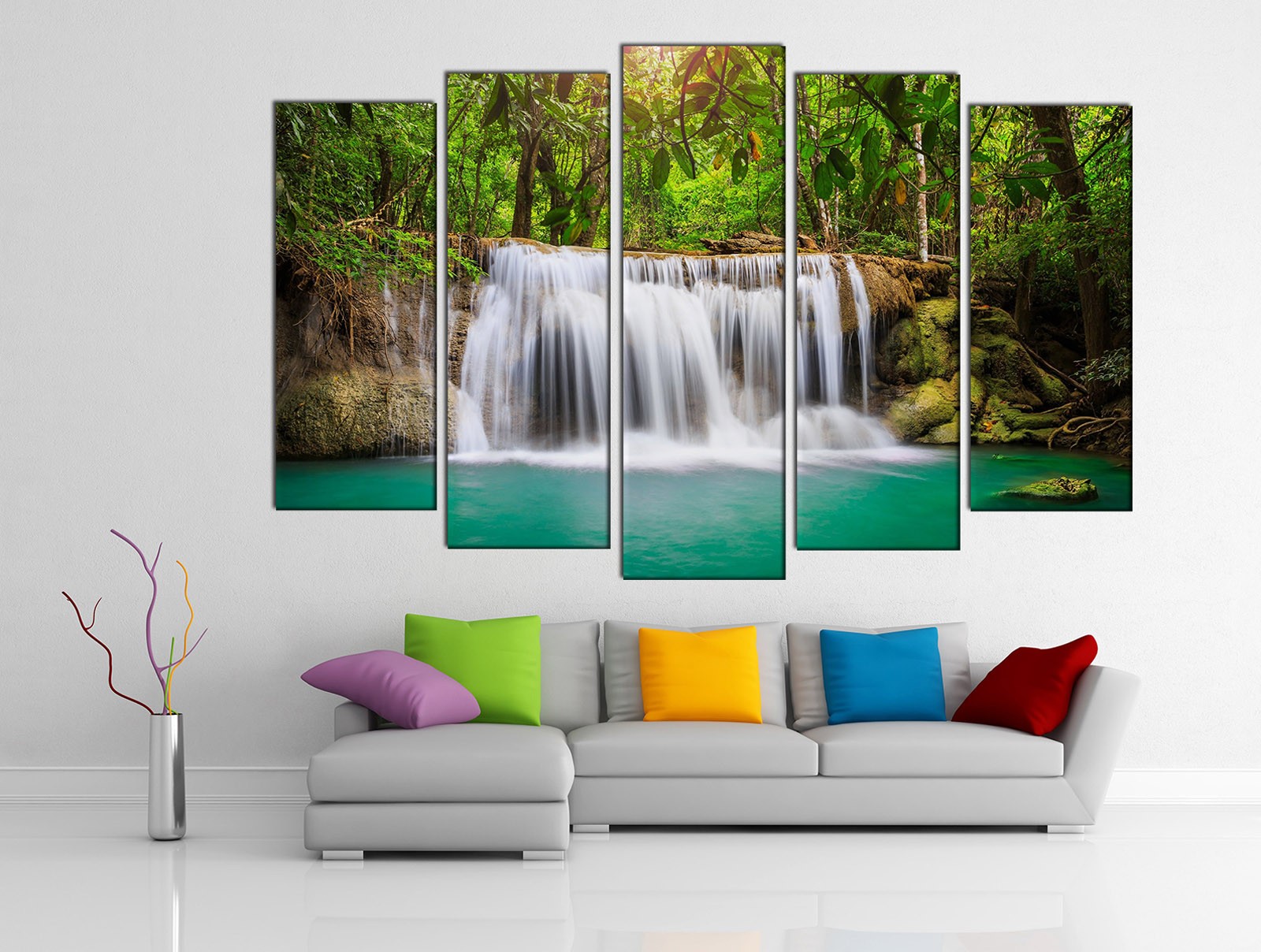 Картина на холсте на заказ Волшебный тропический водопад 