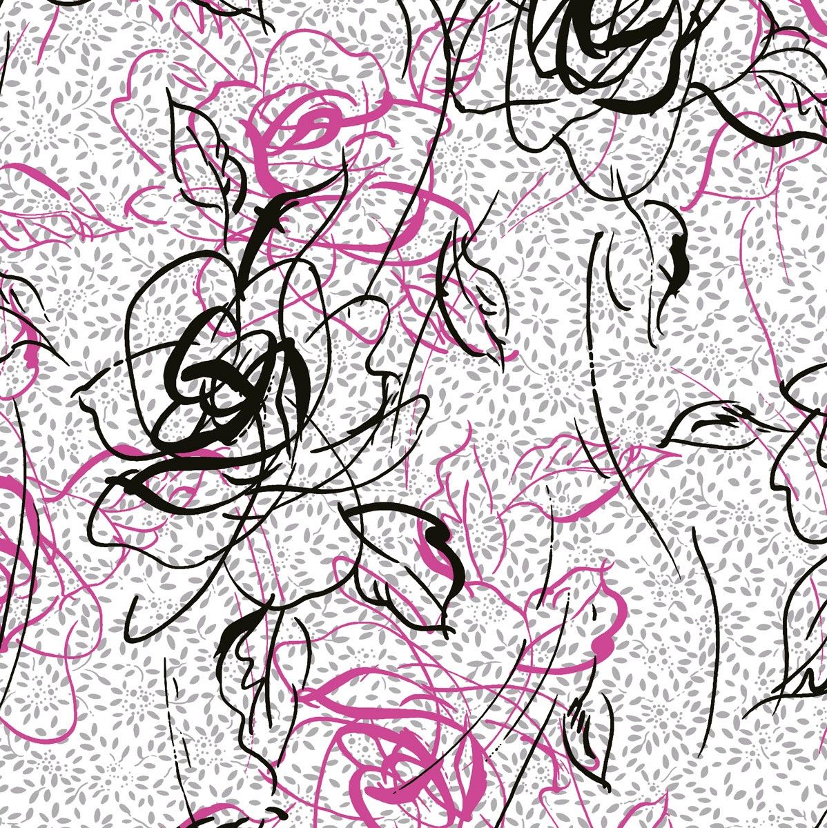 картинка Фотообои черные и розовые линии абстракцияот интернет-магазина Фотомили