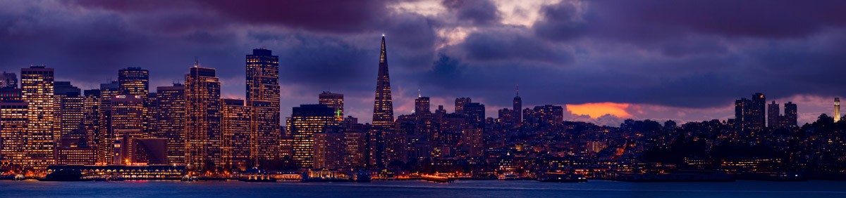 картинка Фотообои ночной Сан-Франциско небоскребыот интернет-магазина Фотомили