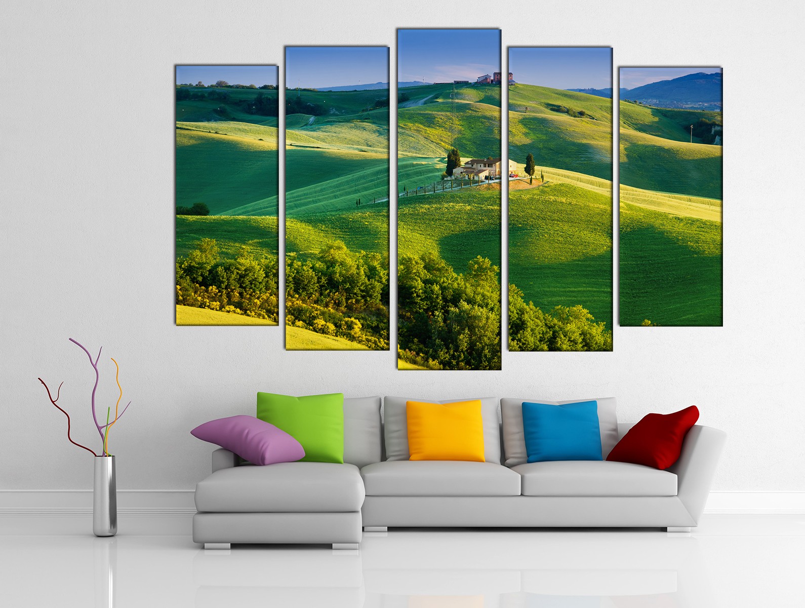 Картина на холсте на заказ Прекрасные поля Тосканы