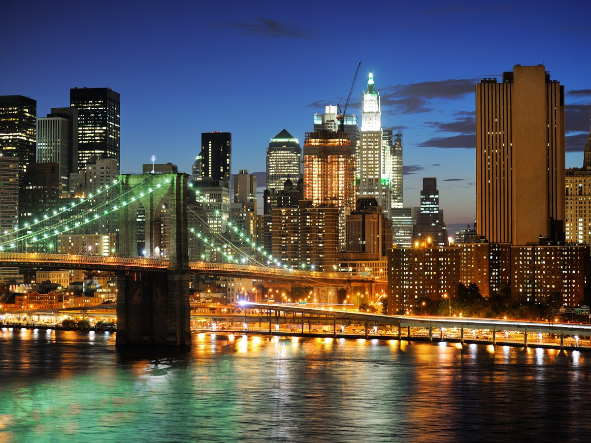 картинка Фотообои Бруклинский мост на рассветеот интернет-магазина Фотомили