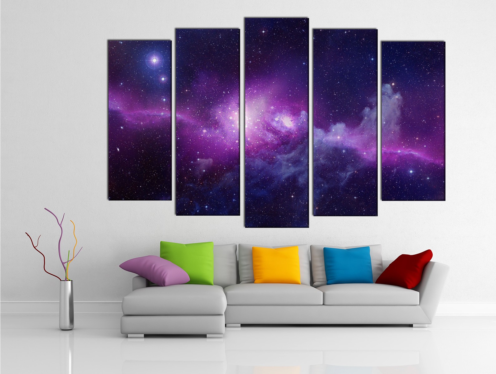 Картина на холсте на заказ Пурпурный космос