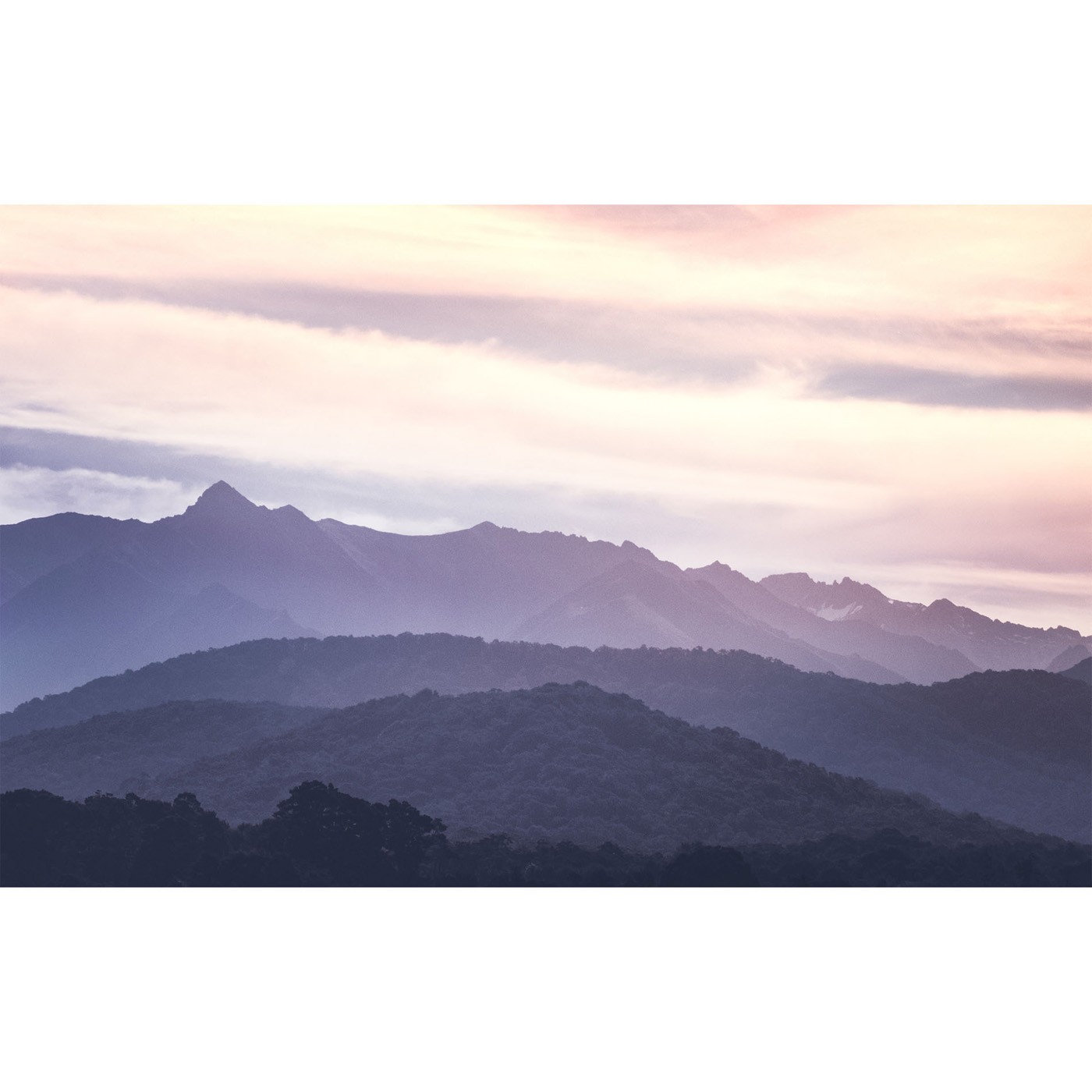 картинка Фотообои горы рассвет туманот интернет-магазина Фотомили