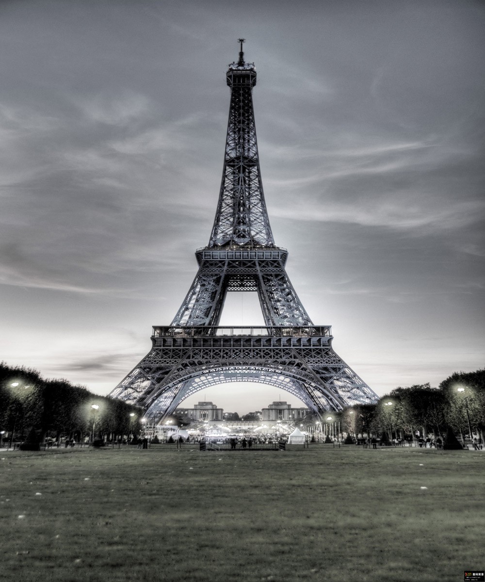 картинка Фотообои Эйфелева башня черно белый стильот интернет-магазина Фотомили