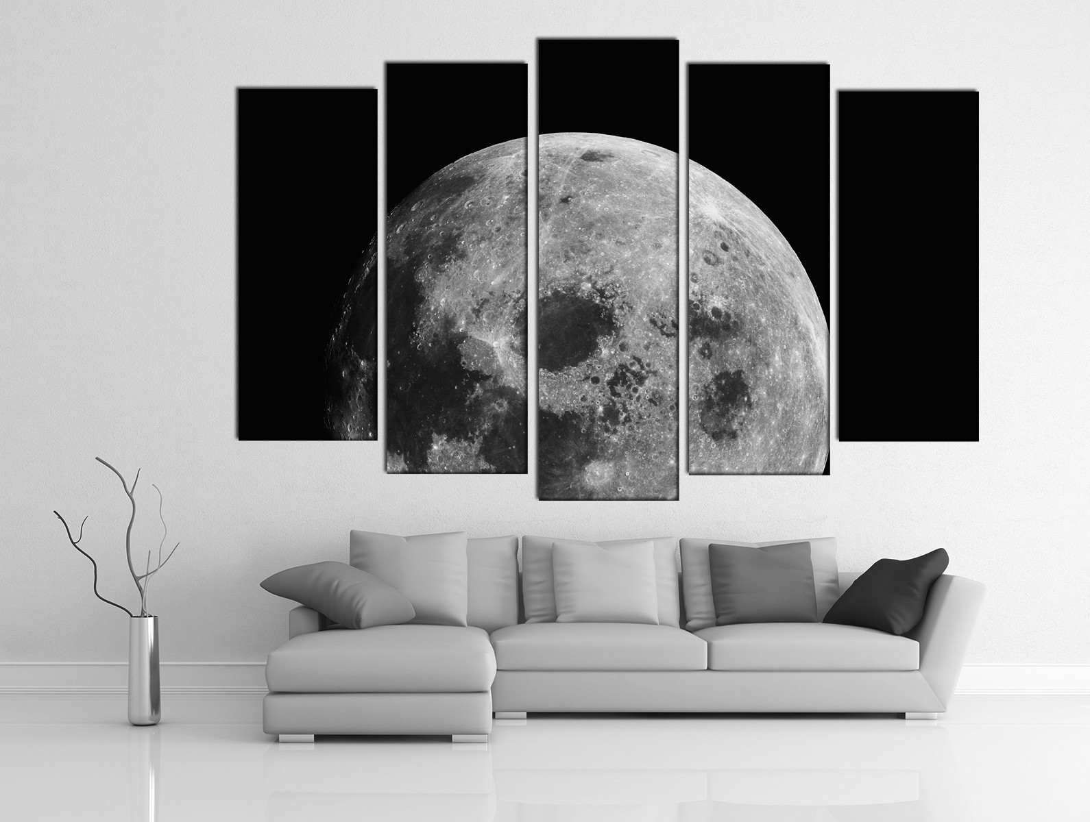 Картина на холсте на заказ Луна, единственный естественный спутник Земли
