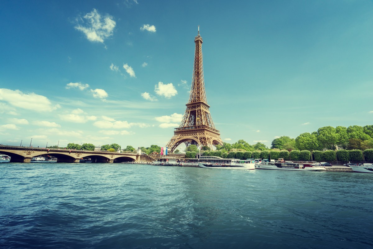картинка Фотообои Париж Эйфелева башня панорамаот интернет-магазина Фотомили