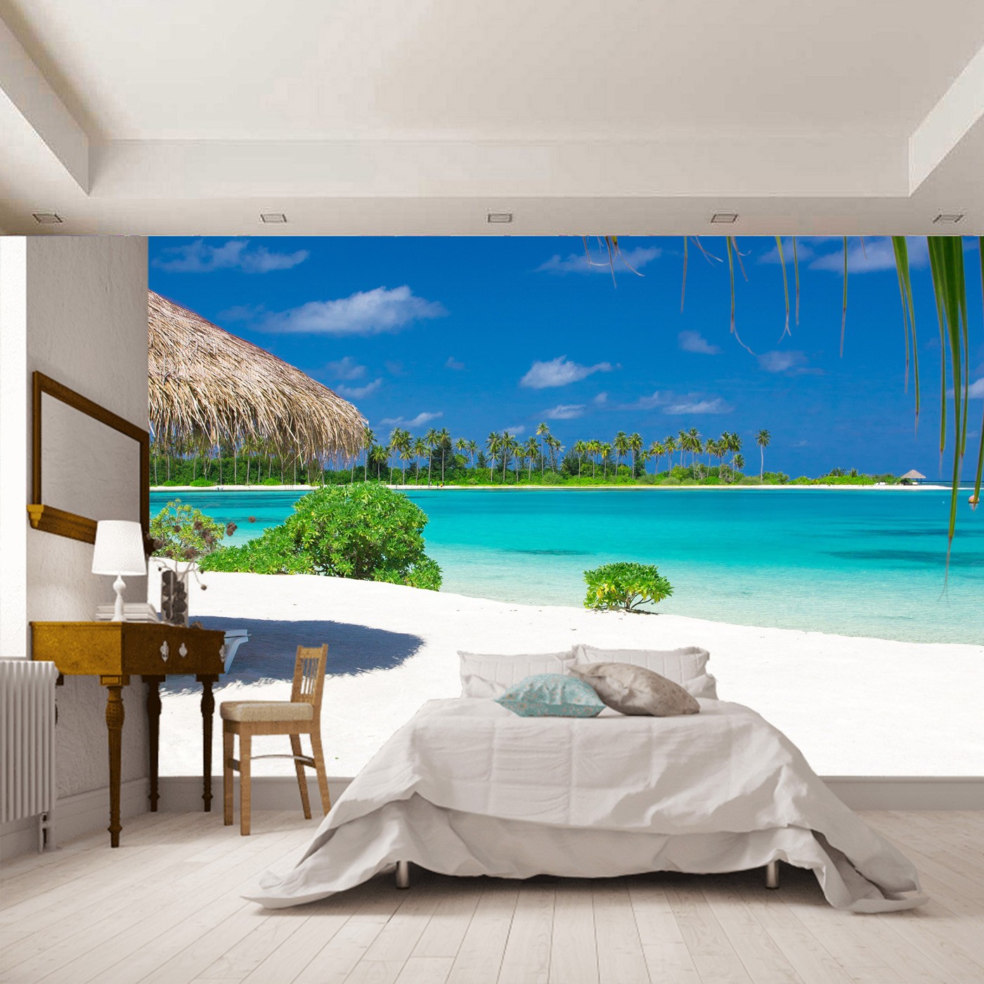 картинка Фотообои райский тропический пляж на Мальдивахот интернет-магазина Фотомили