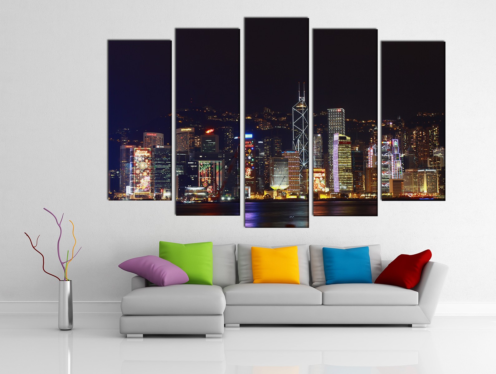 Картина на холсте на заказ Невообразимые небоскребы Гонконга