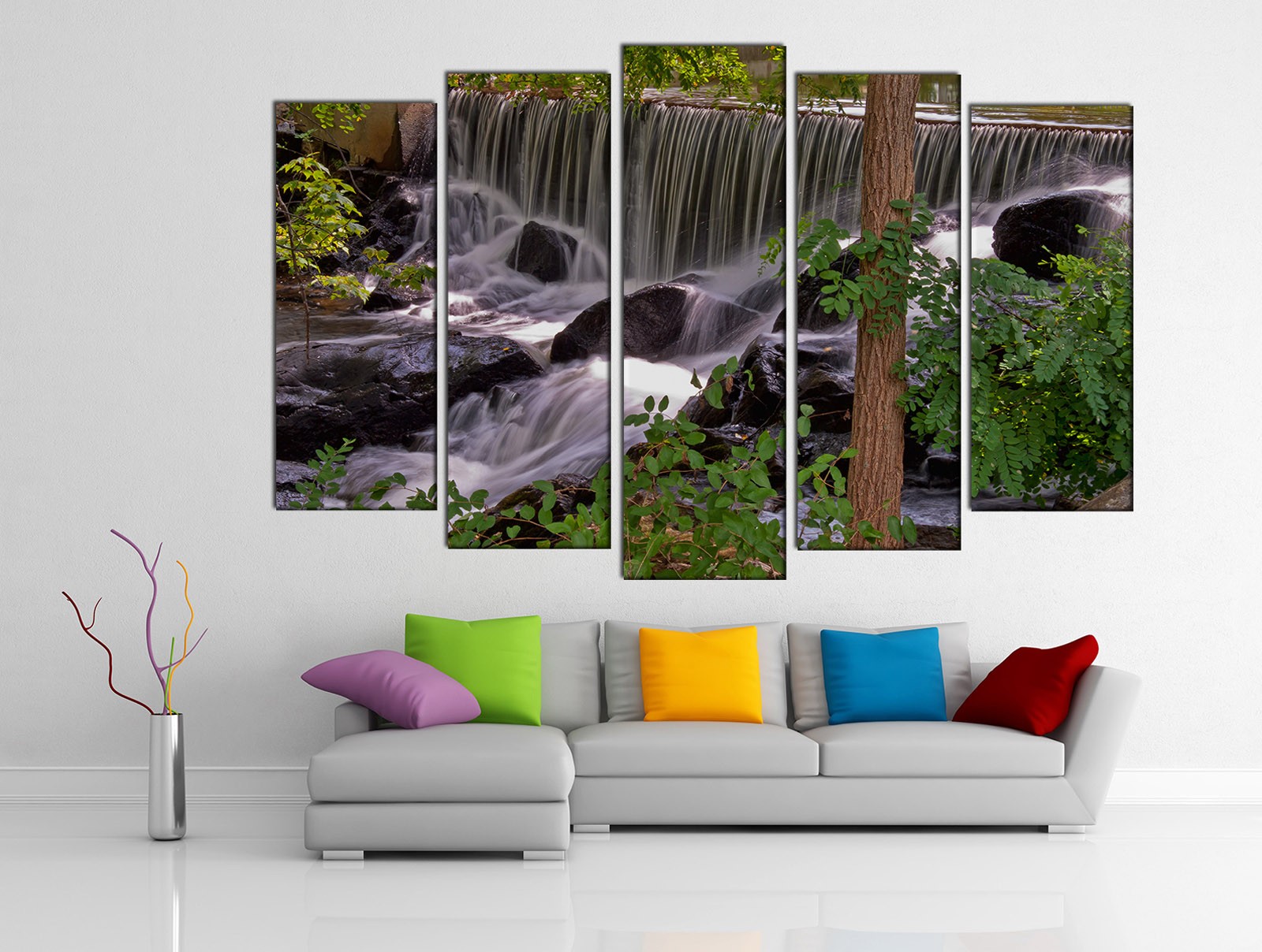 Картина на холсте на заказ Каскад водопадов Шираито
