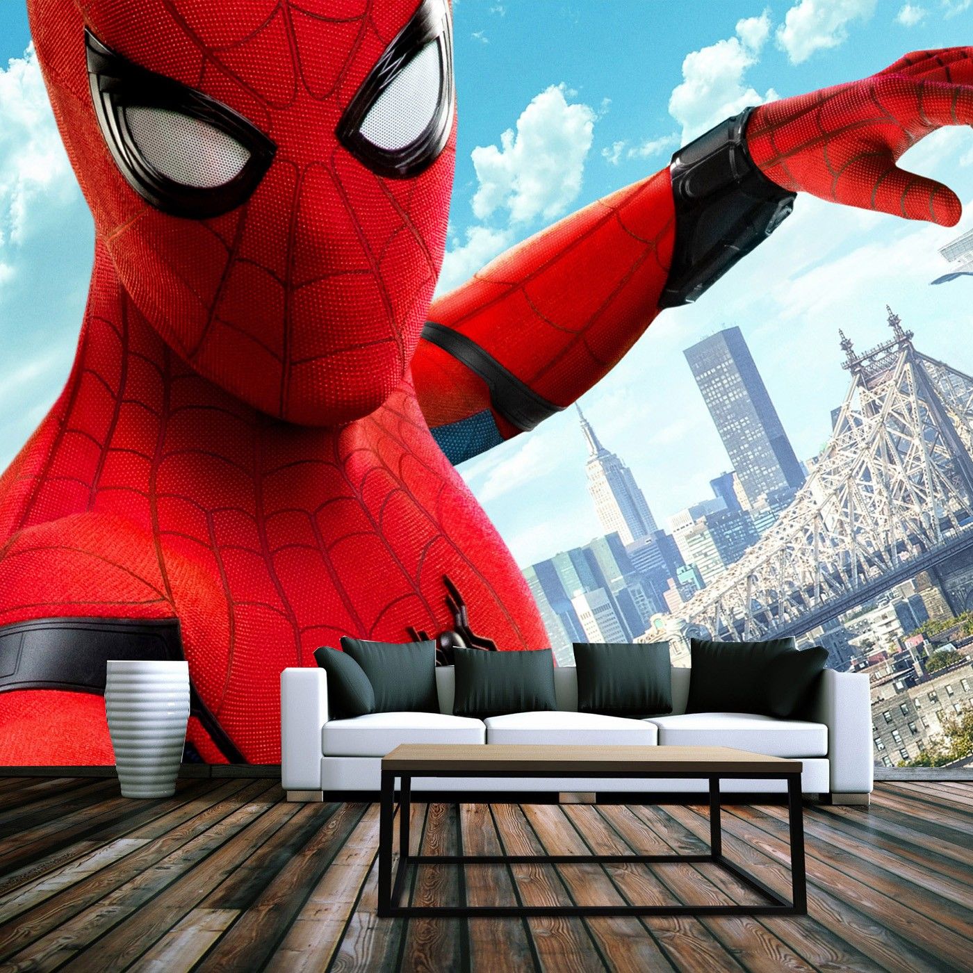 картинка Фотообои Человек паук с видом на небоскребыот интернет-магазина Фотомили