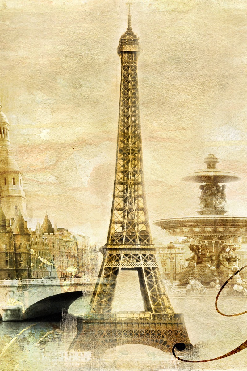 картинка Фотообои металлическая башня в центре Парижаот интернет-магазина Фотомили