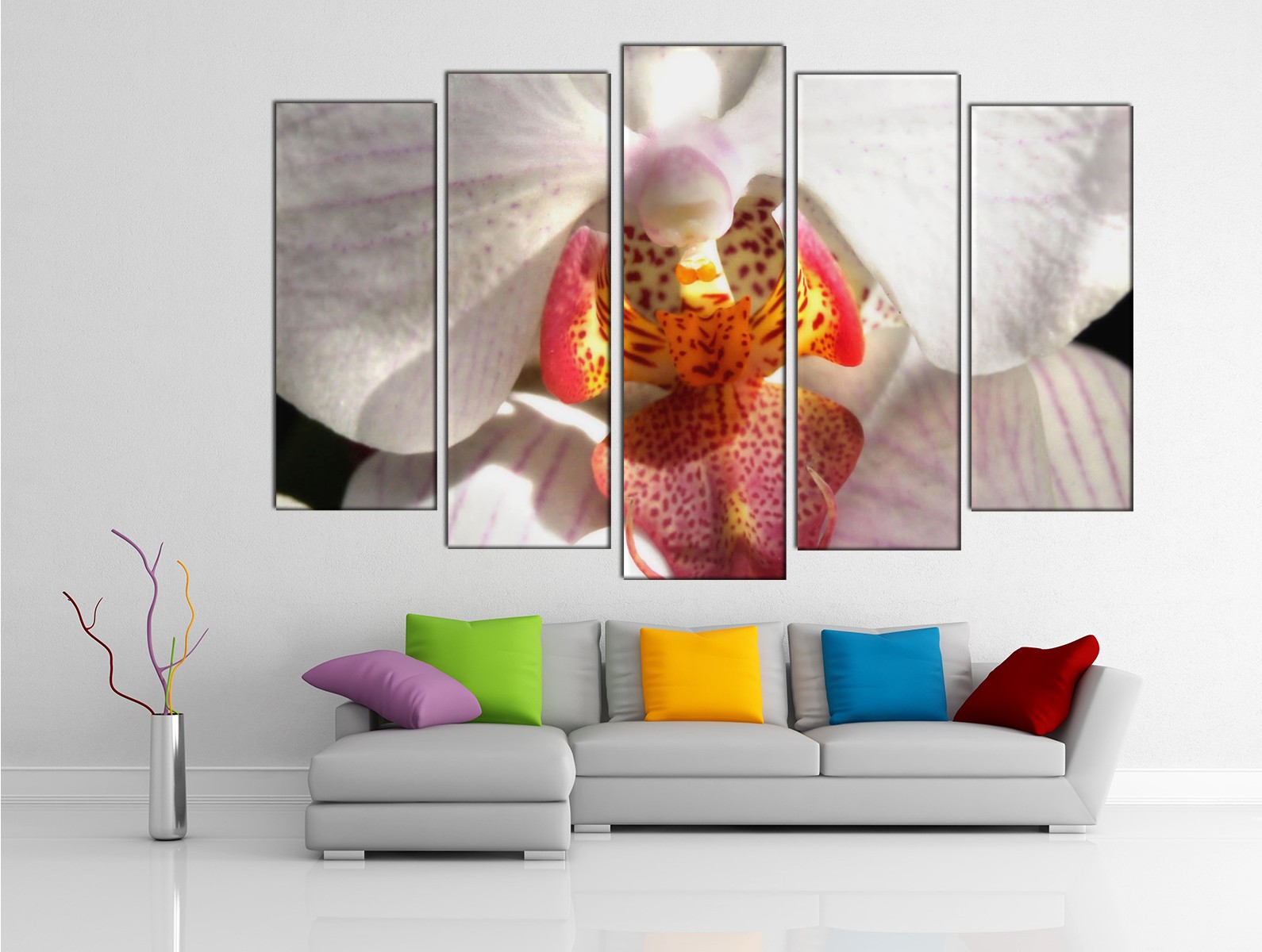 Картина на холсте на заказ Пленительная белая орхидея 