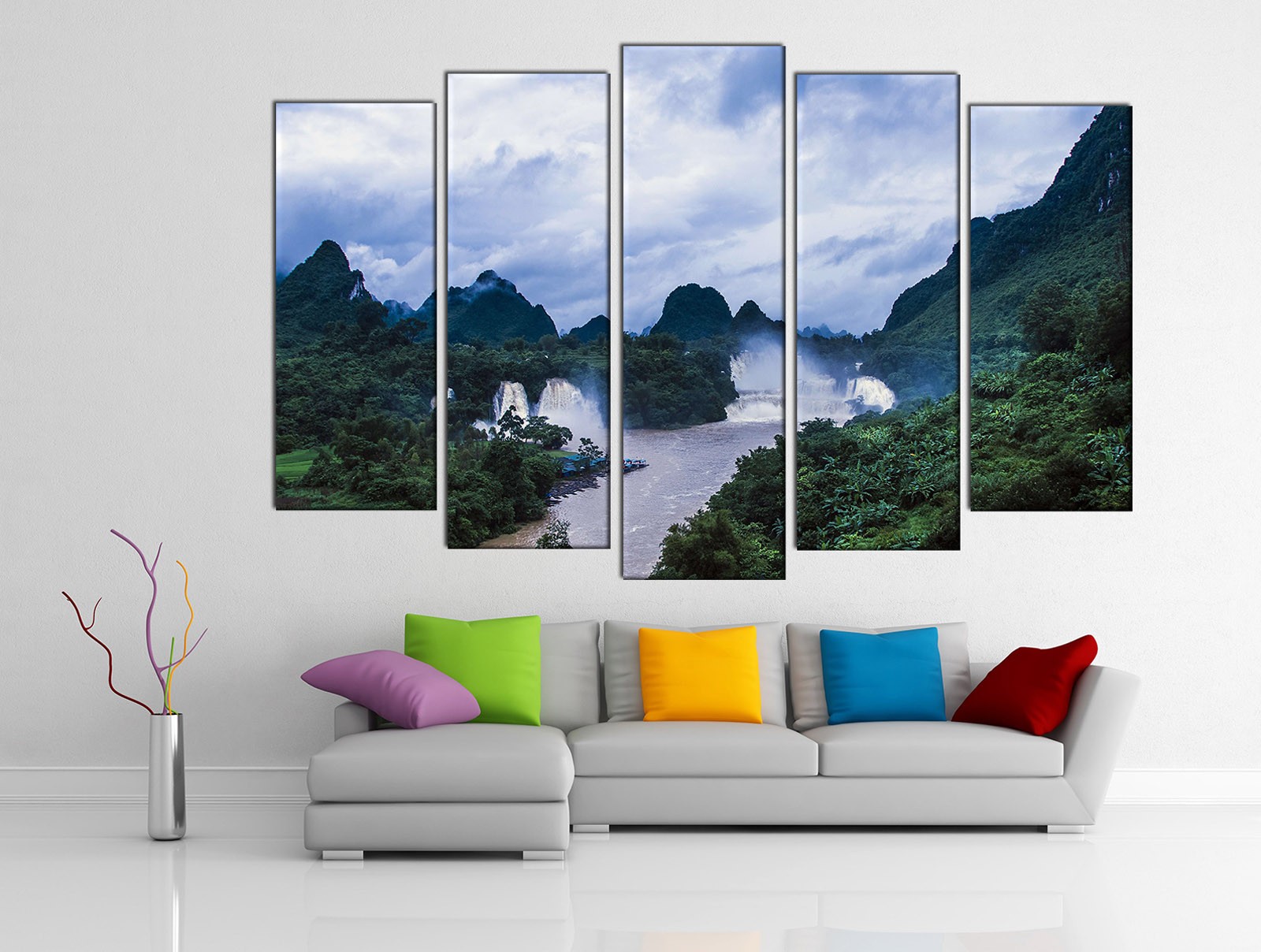 Картина на холсте на заказ Водопад Дезиан в Китае