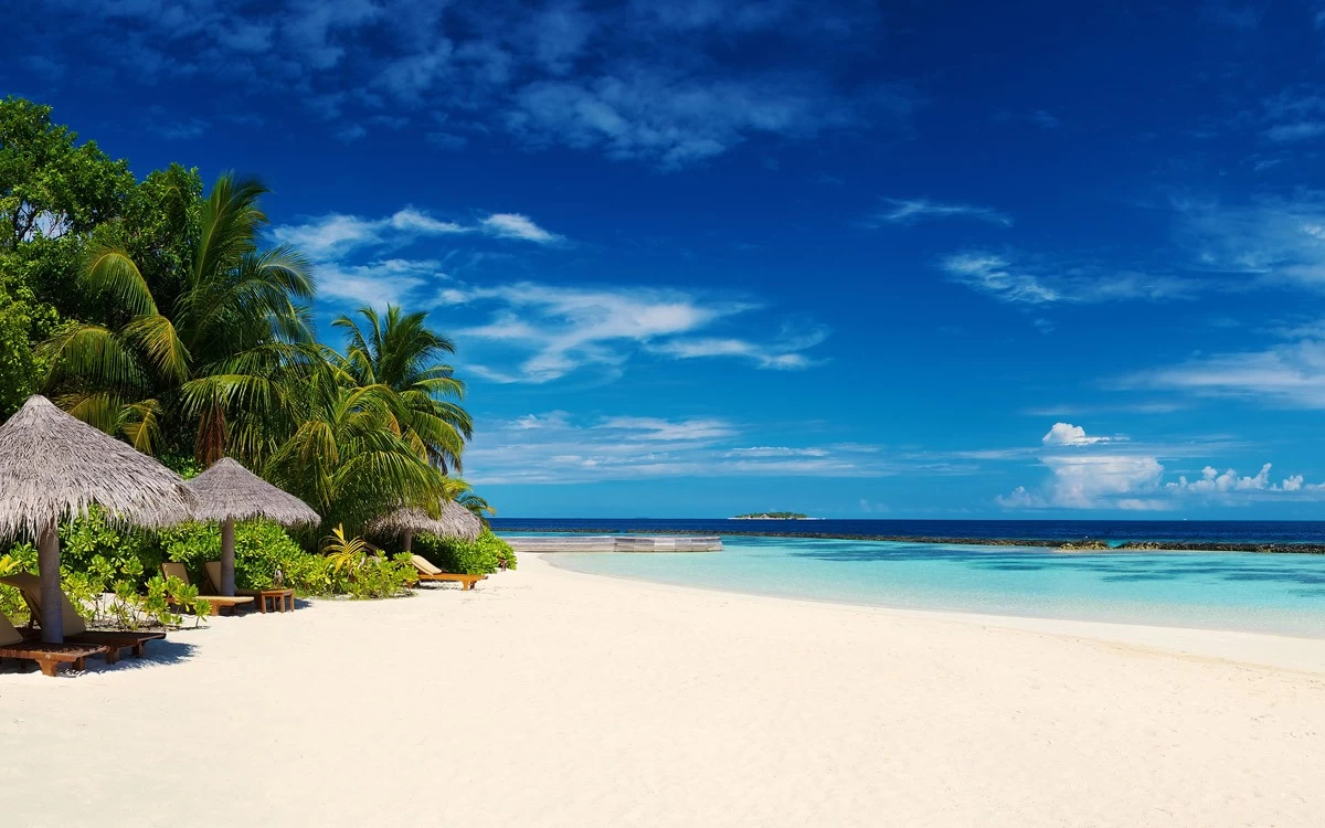 картинка Фотообои тропический пляж на Мальдивахот интернет-магазина Фотомили