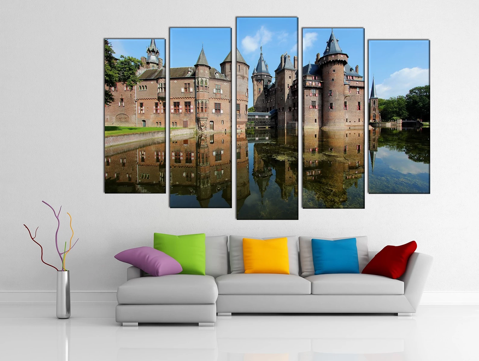 Картина на холсте на заказ Самый большой замок в Нидерландах Де Хаар