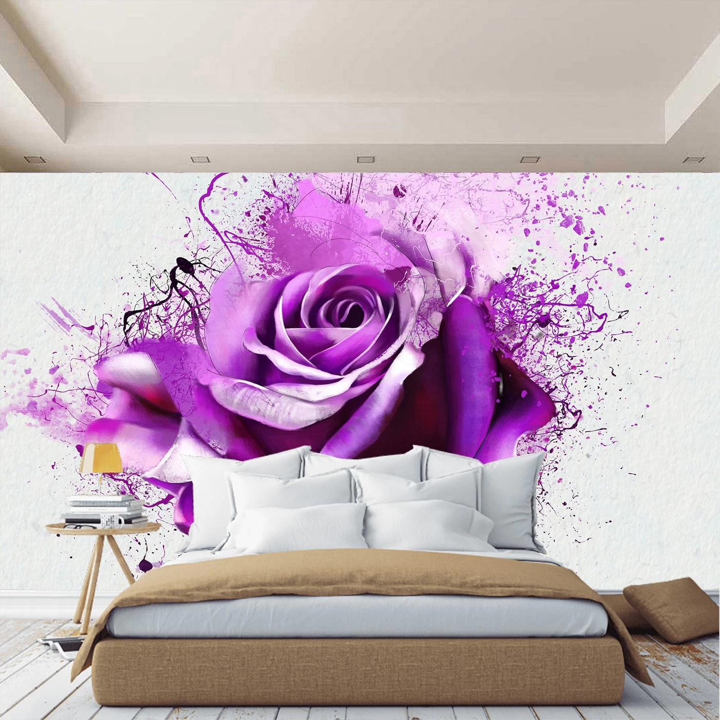 картинка Фотообои фиолетовая роза в стиле артот интернет-магазина Фотомили