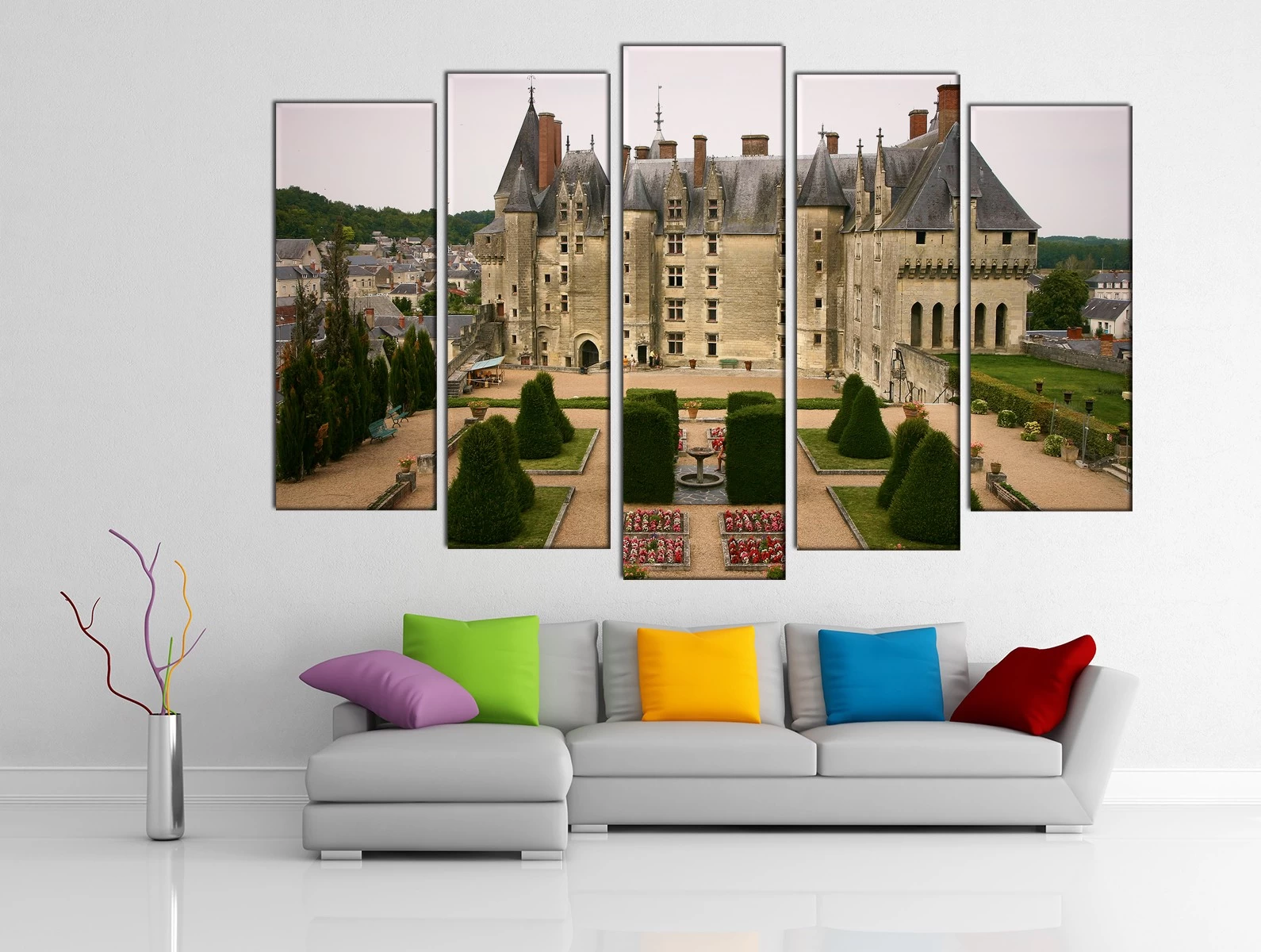 Картина на холсте на заказ Замок Ланже и его чудный парк