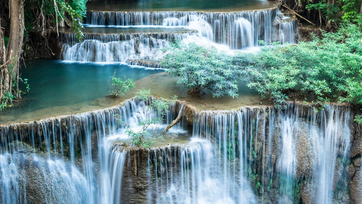 картинка Фотообои Скинали Лазурный водопадот интернет-магазина Фотомили