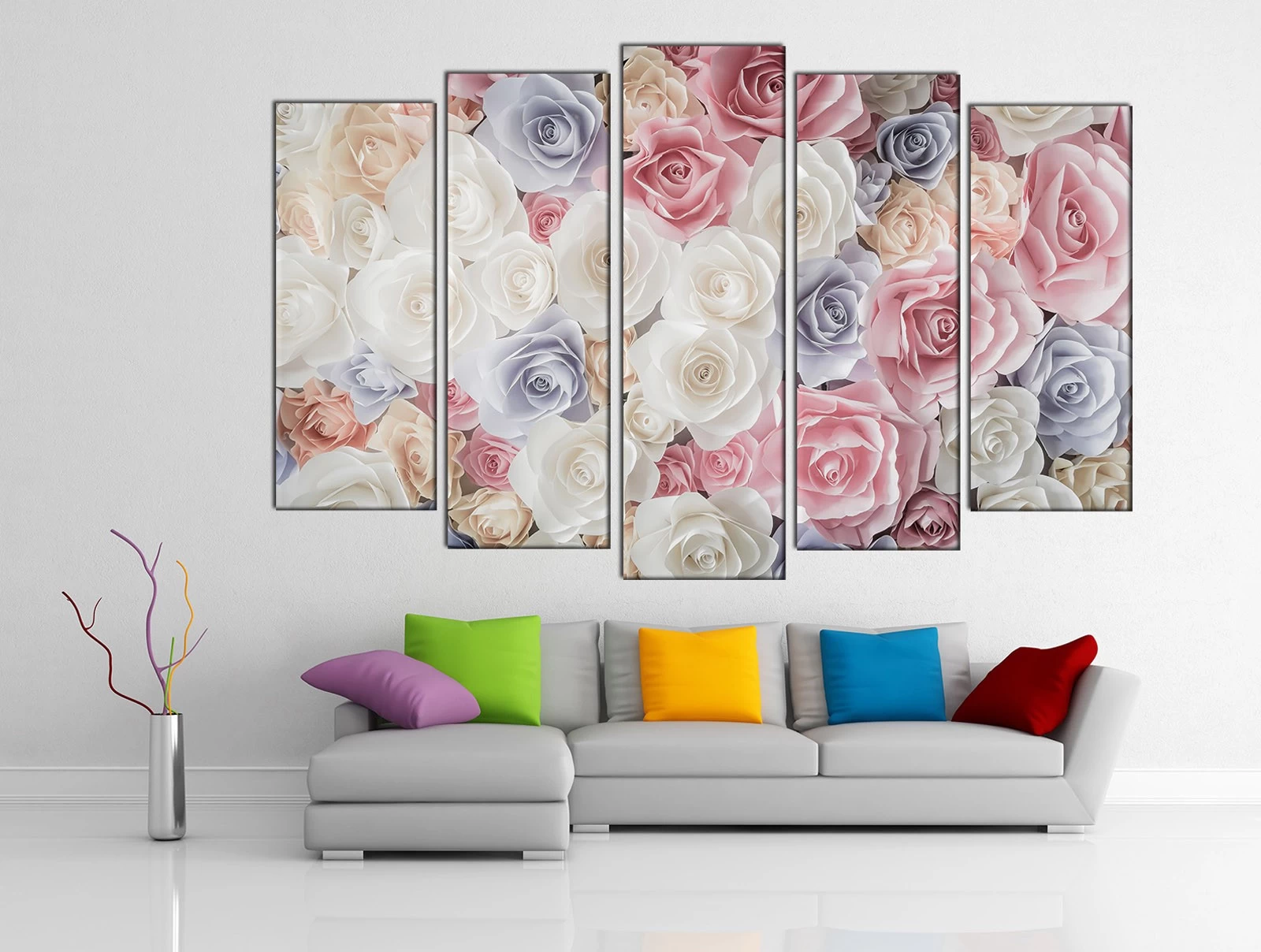 Картина на холсте на заказ Разноцветные розы