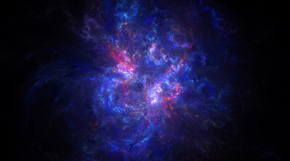 картинка Фотообои разноцветное космическое небо со звездамиот интернет-магазина Фотомили