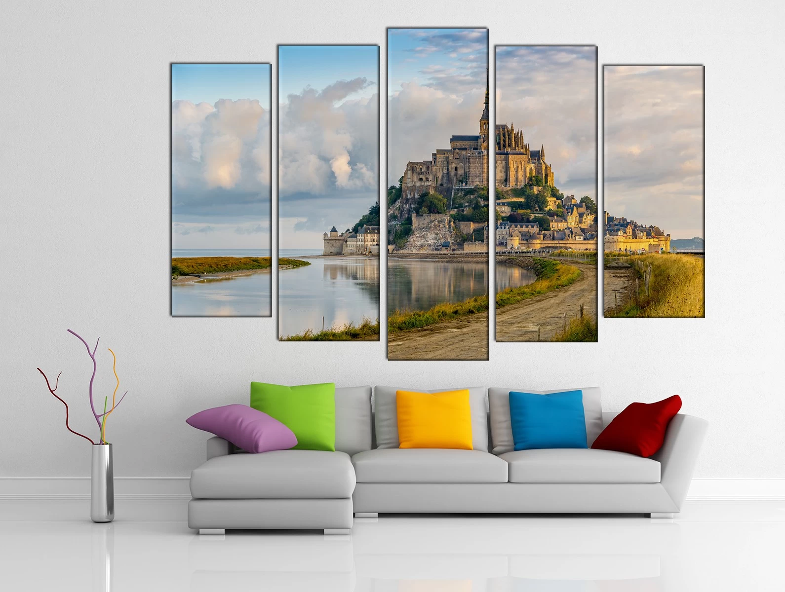 Картина на холсте на заказ Остров крепость Мон-Сен-Мишель