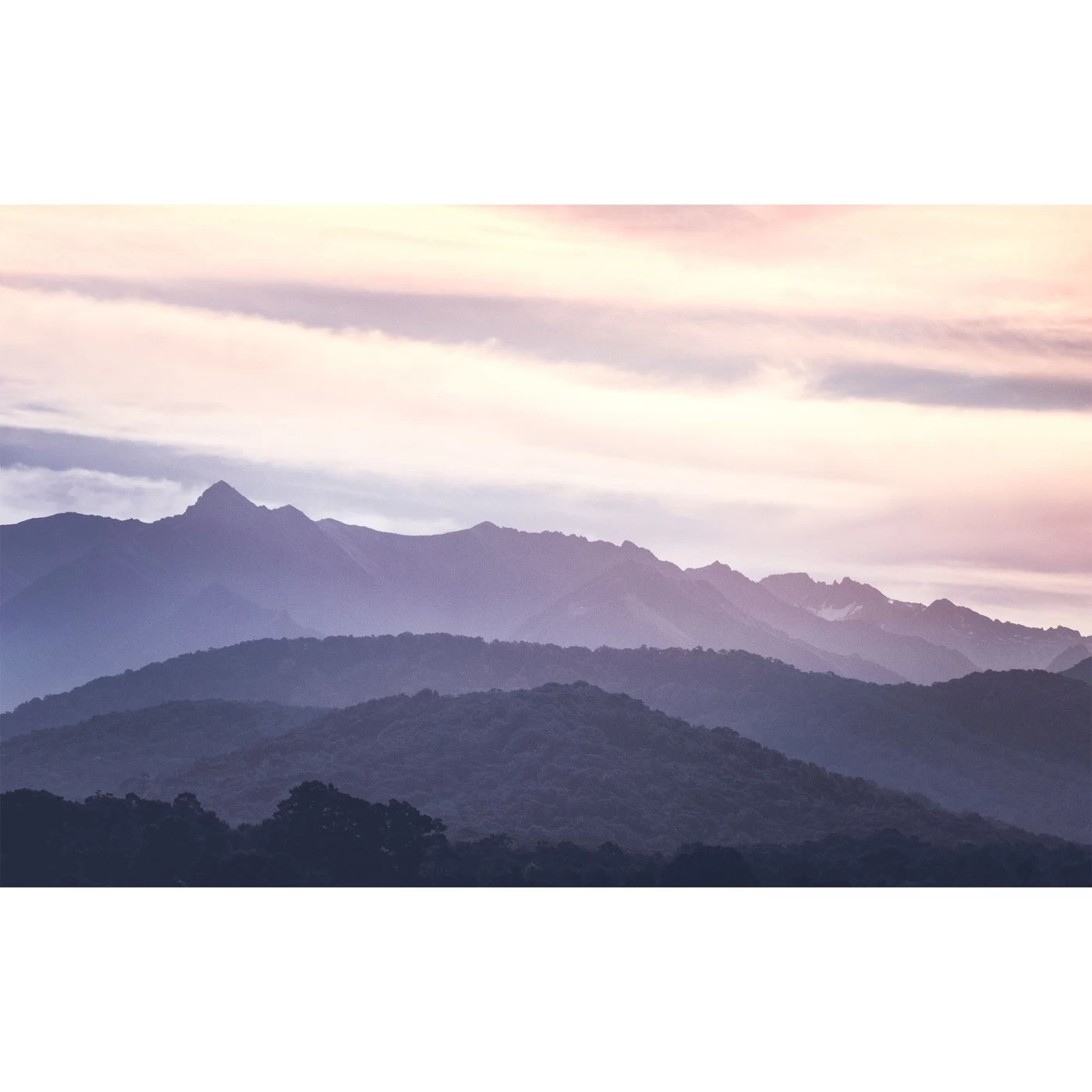 картинка Фотообои горы рассвет туманот интернет-магазина Фотомили