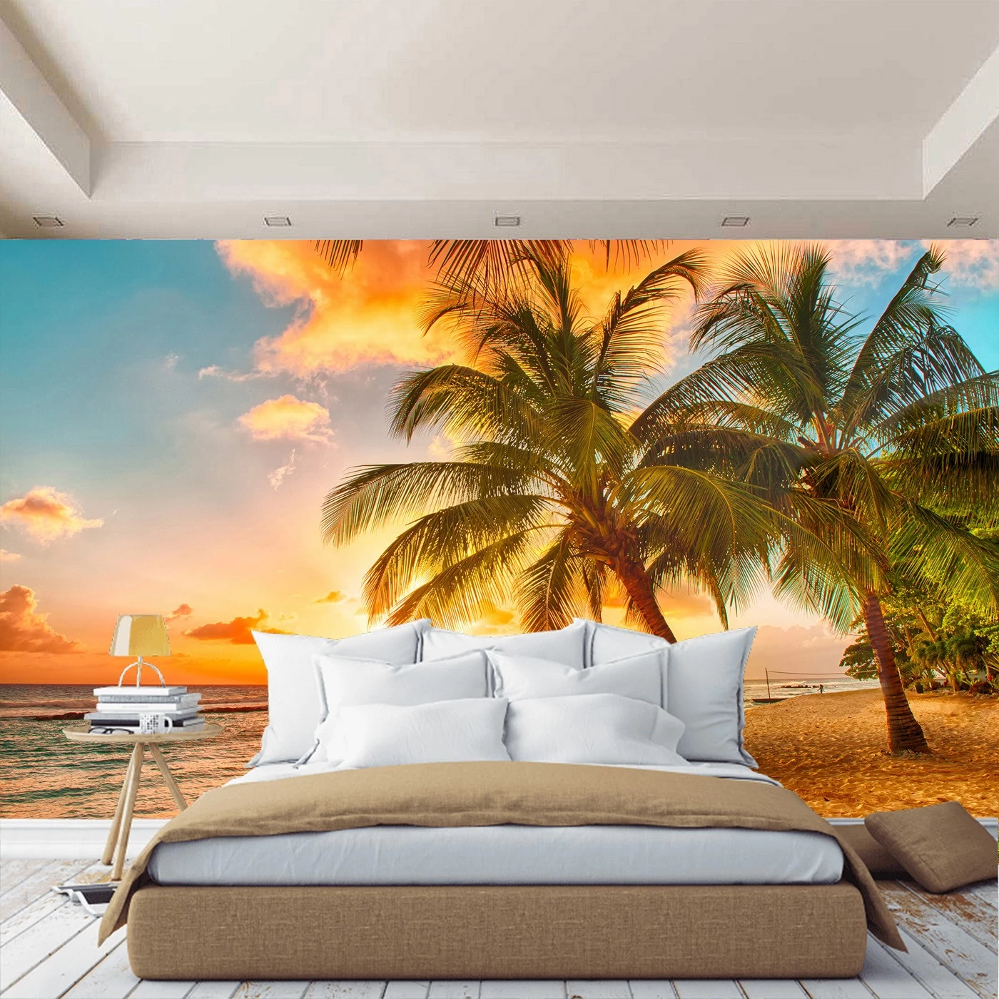 картинка Фотообои тропический закат с пальмамиот интернет-магазина Фотомили