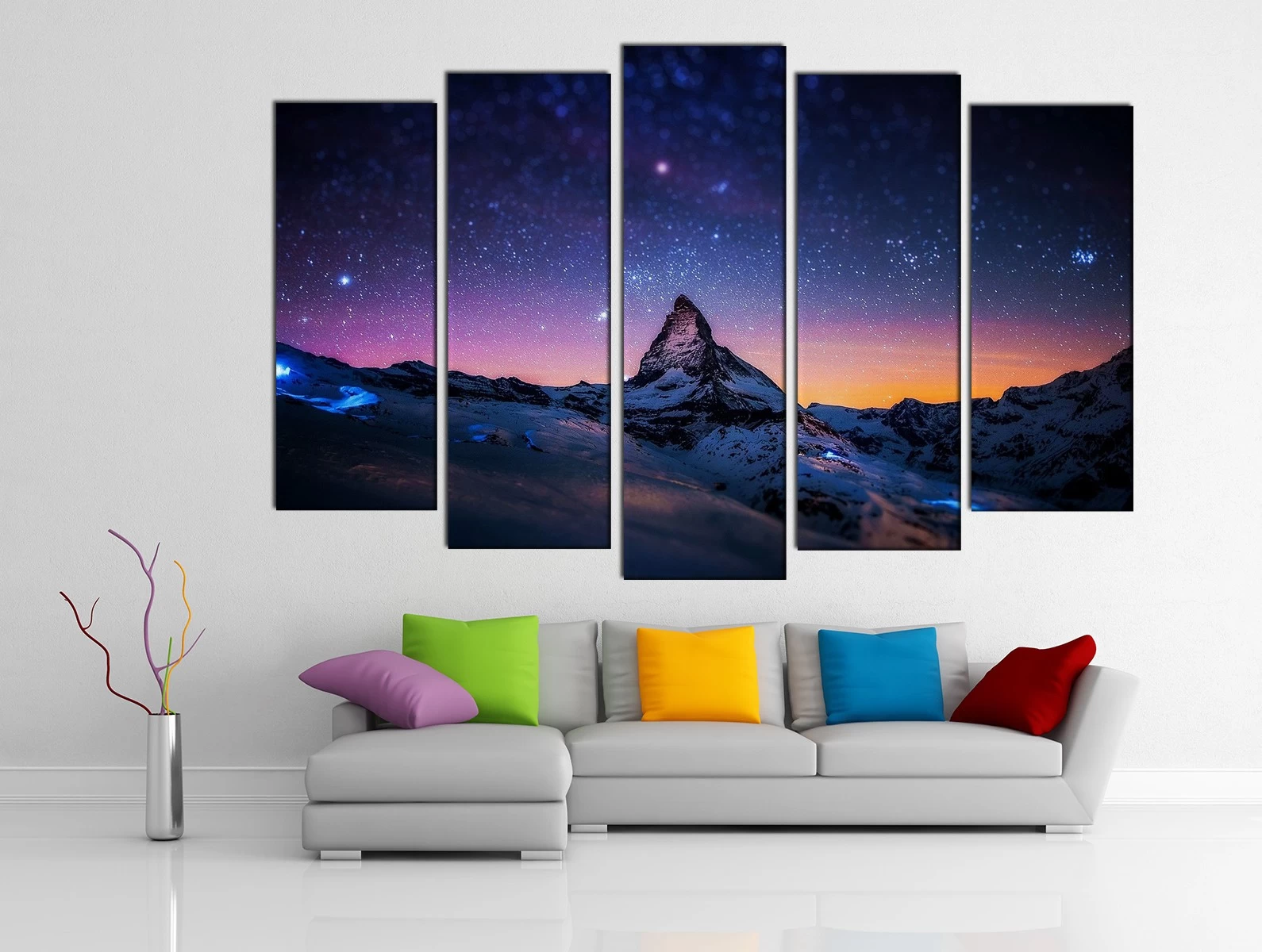 Картина на холсте на заказ Звездное небо над Эверестом