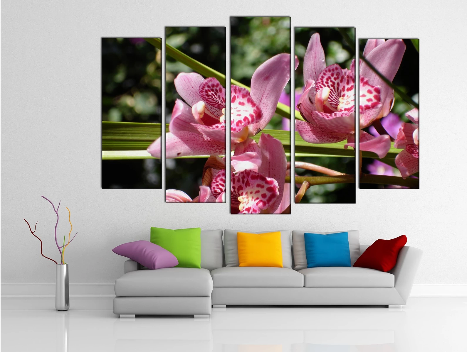 Картина на холсте на заказ Вечнозеленая орхидея цимбидиум