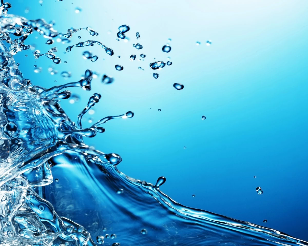картинка Фотообои капли воды на голубом фонеот интернет-магазина Фотомили