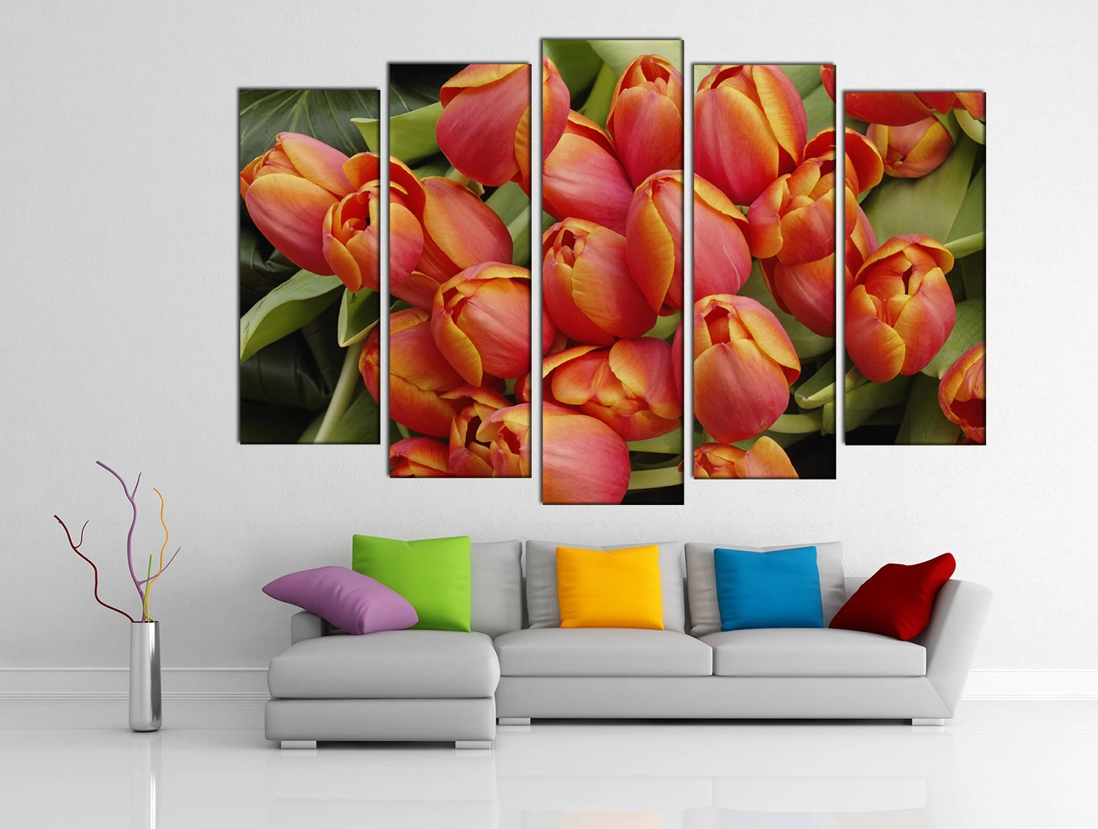 Картина на холсте на заказ Весенние тюльпаны 